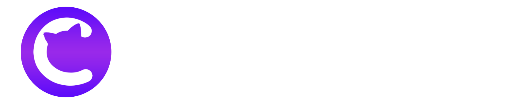 Chini Coin Logo Icon and Words Color white